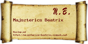 Majszterics Beatrix névjegykártya